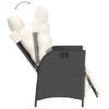 vidaXL Garden Dining Set Black,Cream white