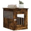 vidaXL Dog Crate Furniture Smoked Oak Engineered Wood, Steel Medium
