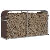 vidaXL Log Holder Brown 70.9"x17.7"x39.4" Galvanized Steel