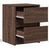 vidaXL Bedside Cabinet Set of 2 Brown Oak Engineered Wood