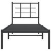 vidaXL Bed Frame Black Powder-coated steel Small Single Bed Frame