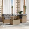 vidaXL Garden Sofa Set Beige, Light Grey