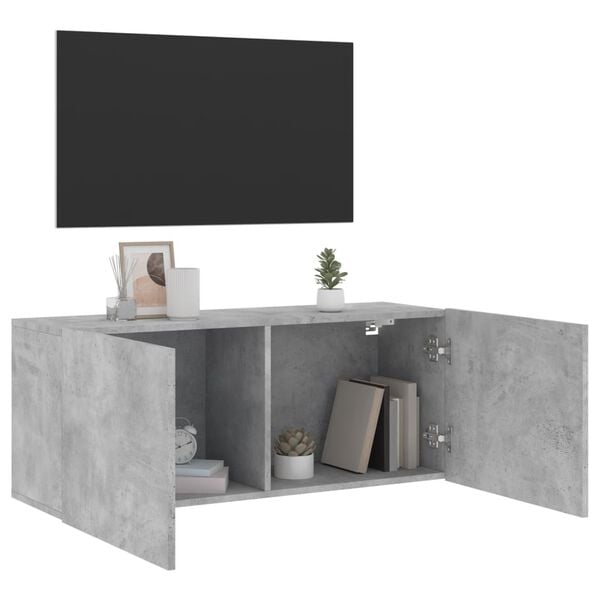 vidaXL TV Cabinet Concrete Grey Engineered Wood