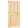 vidaXL Sliding Door with Hardware Set 35.4x82.7" Solid Wood Pine