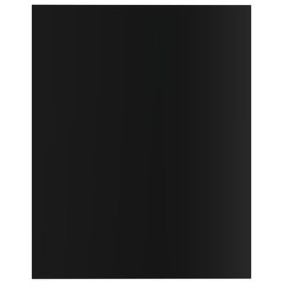 vidaXL Bookshelf Boards 8 pcs High Gloss Black 15.7"x19.7"x0.6" Chipboard