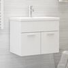 vidaXL Sink Cabinet White Engineered Wood Medium Sink Cabinet