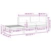 vidaXL Patio Sofa with Cushions and Footstool Impregnated Wood Pine