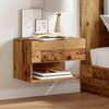 vidaXL Wall-mounted Bedside Cabinet Set of 2 Old wood Engineered wood