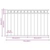 vidaXL Garden Fence Gray Steel