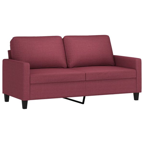 vidaXL 2-seater Sofa Wine Red Fabric (100% polyester), metal, textilene