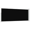 vidaXL Side Awning Black Steel frame, 100% polyester with PU coating