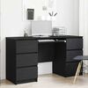 vidaXL Desk Black Oak 55.12 x 19.69 x 29.92 in Engineered Wood