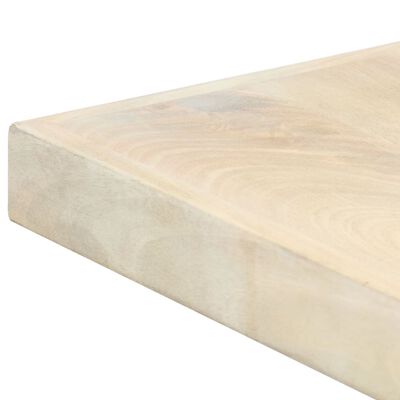 vidaXL Dining Table White 63"x31.5"x29.5" Solid Mango Wood