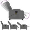 vidaXL Electric Massage Recliner Chair Dark gray Polyester Medium