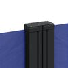 vidaXL Retractable Side Awning Blue Polyester with PU coating and Steel