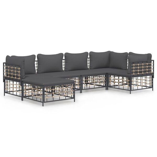 vidaXL Garden Lounge Set Anthracite