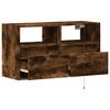 vidaXL TV Wall Cabinet Smoked Oak Engineered Wood Standard