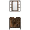 vidaXL Bathroom Furniture Set Smoked Oak