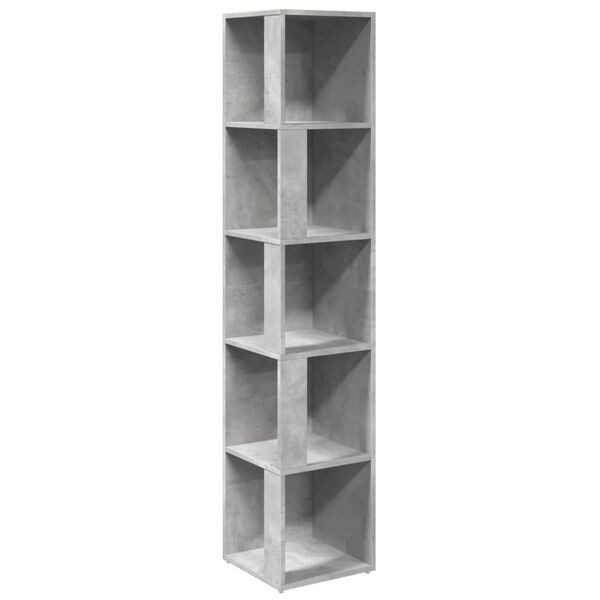 vidaXL Corner Cabinet Concrete grey Engineered wood