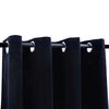 vidaXL Blackout Curtain with Metal Rings Velvet Black 114.2x96.5"