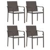 vidaXL Outdoor Dining Set Brown, Black, Cream White