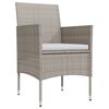 vidaXL Patio Dining Set Beige and Black