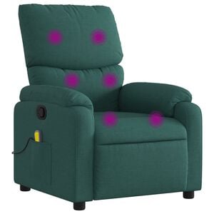 vidaXL Massage Recliner Chair Dark Green