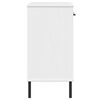 vidaXL Console Cabinet White Solid Pine Wood Medium Console Cabinet