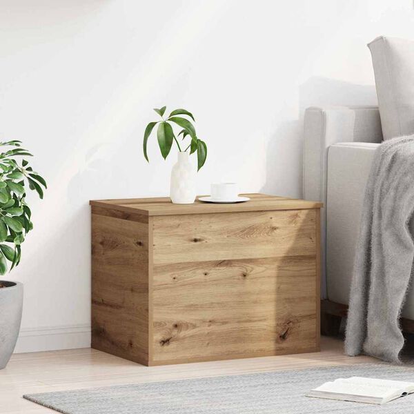 vidaXL Storage Box with Storage Artisan oak 23.62 x 16.54 x 18.11 in