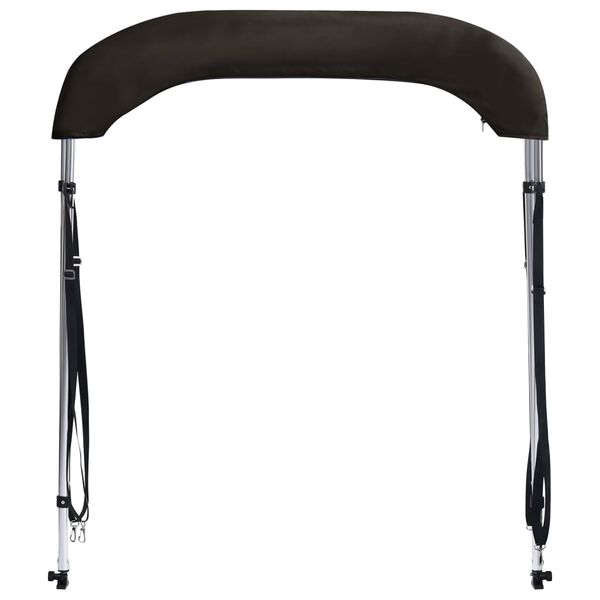 vidaXL 2-bow Bimini Top Black 70.9x59.1x43.3"
