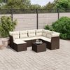 vidaXL Garden Sofa Set Brown