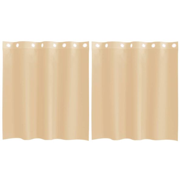 vidaXL Voile Curtains with Grommets 2 pcs Sand