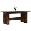 vidaXL Dining Table Smoked oak Engineered wood Large Durable