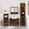 vidaXL Bathroom Furniture Set Smoked Oak Engineered wood, Metal, Glass