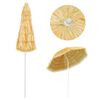 vidaXL Beach Parasol Natural Polypropylene, Polyester, Powder-Coated Steel