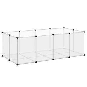 vidaXL Animal Cage Transparent PP Plastic Large Collapsible