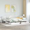 vidaXL Daybed With Trundle White Solid pinewood