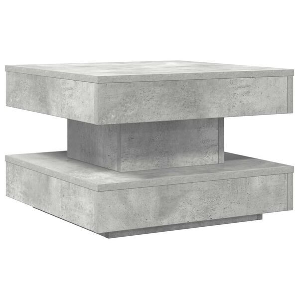 vidaXL Coffee Table Concrete Grey Engineered Wood Medium Rotatable