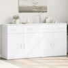 vidaXL Sideboard White Engineered Wood Medium Sideboard Rectangular