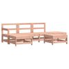 vidaXL Garden Lounge Set Natural Wood Solid Douglas Wood, Plywood Large