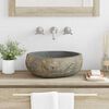 vidaXL Basin Light gray (38-45) x (30-35) x 15 cm River stone