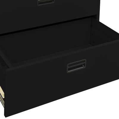 vidaXL Filing Cabinet Black 35.4"x18.1"x52.8" Steel