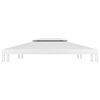 vidaXL 2-Tier Gazebo Top Cover 1 oz/ft² 13.1'x9.8' White