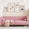 vidaXL Chesterfield Sofa Pink Velvet, plywood, solid wood, foam 3-Seater