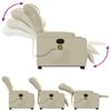 vidaXL Electric Stand up Massage Recliner Chair Cream Faux Leather