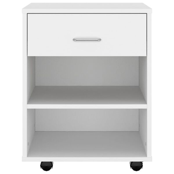 vidaXL Storage Cabinet White Engineered Wood Medium Storage Cabinet