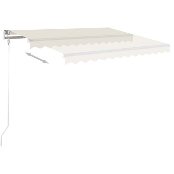vidaXL Retractable Awning Cream