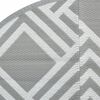 vidaXL Outdoor Carpet Grey Polypropylene Ø47.2 in Reversible