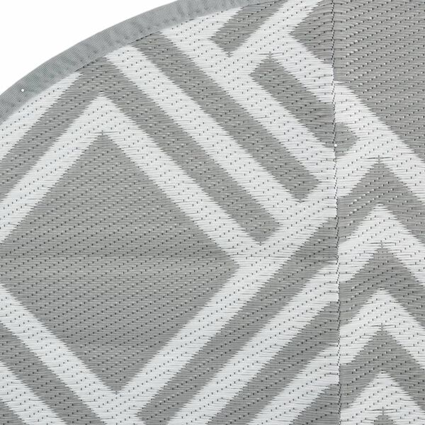 vidaXL Outdoor Carpet Grey Polypropylene Ø47.2 in Reversible