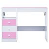 vidaXL Child Desk Pink and White Engineered Wood Medium Tiltable